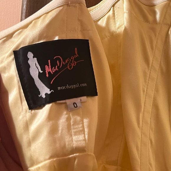 Mac Duggal Flash Yellow Strapless Embellished Gown - Picture 5 of 14